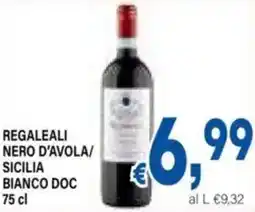DEM Regaleali nero d'avola/ sicilia bianco doc offerta