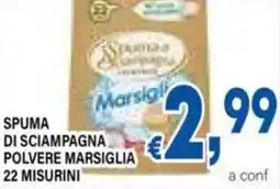 DEM Spuma di sciampagna polvere marsiglia offerta