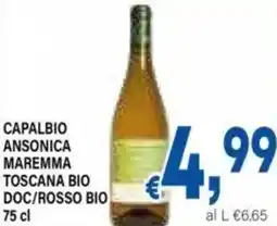 DEM Capalbio ansonica maremma toscana bio doc/rosso bio offerta