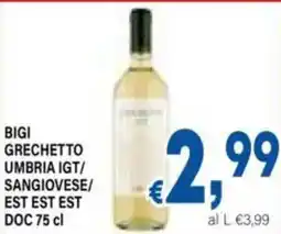 DEM Bigi grechetto umbria igt/ sangiovese/ est est est doc offerta