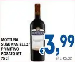 DEM Mottura susumaniello/ primitivo rosato igt offerta