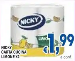 DEM Nicky carta cucina limone x2 offerta