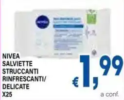 DEM Nivea salviette struccanti rinfrescanti/ delicate x25 offerta