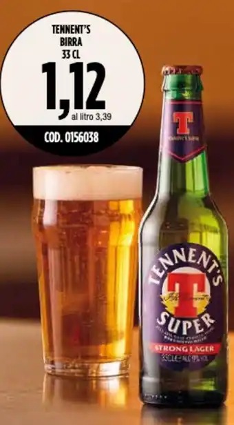 Tennent's birra