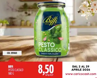 Carico Cash & Carry Biffi pesto classico offerta