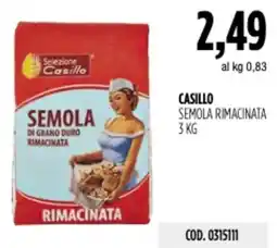 Carico Cash & Carry Casillo semola rimacinata offerta