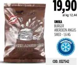 Carico Cash & Carry Unika burger aberdeen angus sired offerta