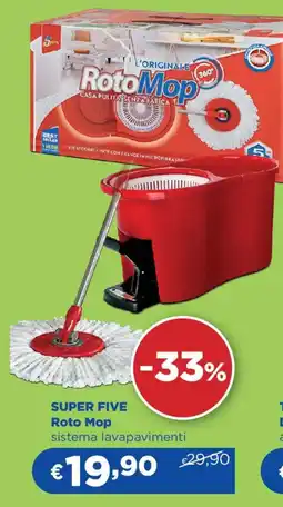Acqua & Sapone SUPER FIVE Roto Mop sistema lavapavimenti offerta