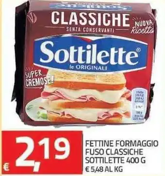 TuoDi Fettine Formaggio Fuso Classiche Sottilette 400g offerta