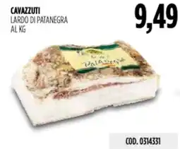 Carico Cash & Carry Cavazzuti lardo di patanegra offerta