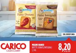 Carico Cash & Carry Mulino bianco bifette dorate/integrali offerta