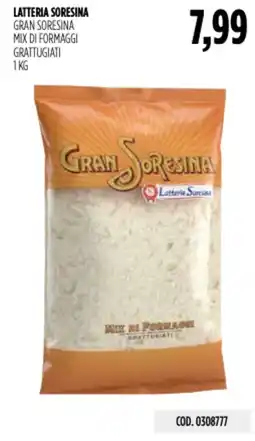 Carico Cash & Carry Latteria soresina gran soresina mix di formaggi grattugiati offerta