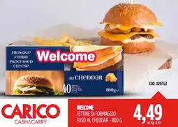 Carico Cash & Carry Welcome fettine di formaggio fuso al cheddar offerta