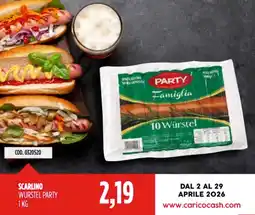 Carico Cash & Carry Scarlino wurstel party offerta