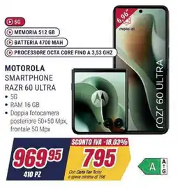Trony MOTOROLA SMARTPHONE RAZR 60 ULTRA offerta
