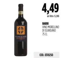 Carico Cash & Carry Barbi vino morellino di scansano offerta
