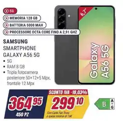Trony SAMSUNG SMARTPHONE GALAXY A56 5G offerta