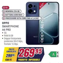 Trony OPPO SMARTPHONE A6 PRO offerta