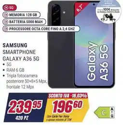 Trony SAMSUNG SMARTPHONE GALAXY A36 5G offerta