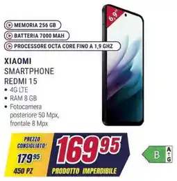 Trony XIAOMI SMARTPHONE REDMI 15 offerta