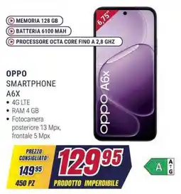 Trony OPPO SMARTPHONE A6X offerta