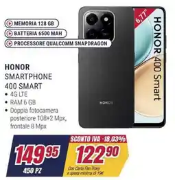 Trony HONOR SMARTPHONE 400 SMART offerta