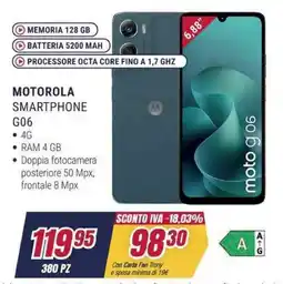 Trony MOTOROLA SMARTPHONE G06 offerta