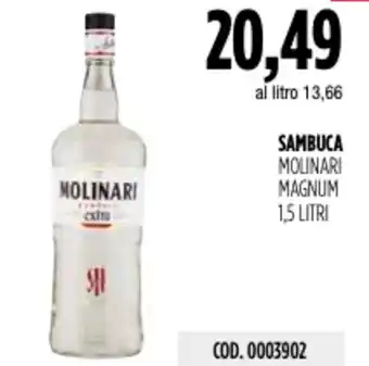 Carico Cash & Carry Sambuca molinari magnum offerta