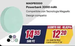 Trony CELLY MAGPB3000 Powerbank 3000 mAh offerta