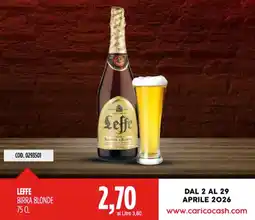 Carico Cash & Carry Leffe birra blonde offerta