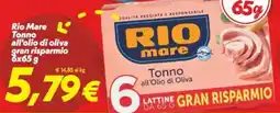 Iper Super Conveniente Rio Mare Tonno all'olio di oliva gran risparmio offerta