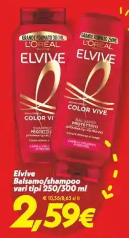 Iper Super Conveniente Elvive Balsamo/shampoo offerta