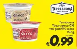 Iper Super Conveniente Terrabuona Yogurt greco 0%/1% cocco offerta