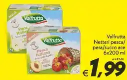 Iper Super Conveniente Valfrutta Nettari pesca/ pera/succo ace offerta