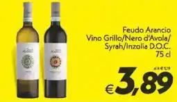 Iper Super Conveniente Feudo Arancio Vino Grillo/Nero d'Avola/ Syrah/Inzolia D.O.C. offerta