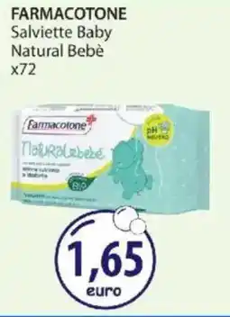 Acqua & Sapone FARMACOTONE Salviette Baby Natural Bebè x72 offerta
