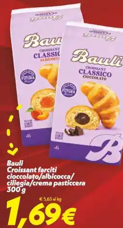 Iper Super Conveniente Bauli Croissant farciti cioccolato/albicocca/ ciliegia/crema pasticcera offerta