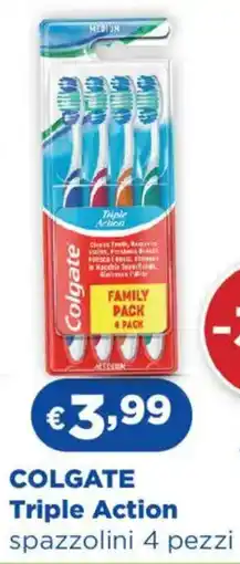 Acqua & Sapone COLGATE Triple Action spazzolini 4 pezzi offerta