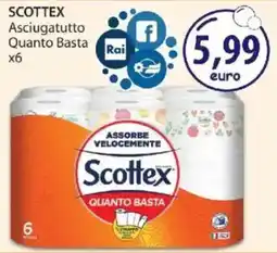 Acqua & Sapone SCOTTEX Asciugatutto Quanto Basta x6 offerta