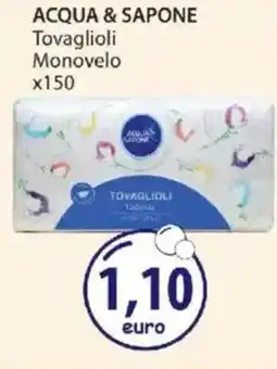 Acqua & Sapone ACQUA & SAPONE Tovaglioli Monovelo x150 offerta