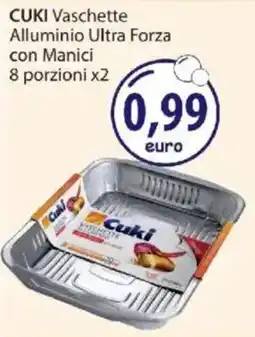 Acqua & Sapone CUKI Vaschette Alluminio Ultra Forza con Manici 8 porzioni x2 offerta