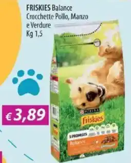 Acqua & Sapone FRISKIES Balance Crocchette Pollo, Manzo e Verdure offerta