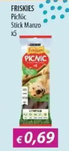 Acqua & Sapone FRISKIES PicNic Stick Manzo x5 offerta