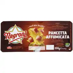 Ipercoop PANCETTA A CUBETTI NEGRONI offerta