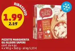 PENNY Pizzette margherita GLI ALLEGRI SAPORI offerta