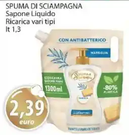 Acqua & Sapone SPUMA DI SCIAMPAGNA Sapone Liquido Ricarica offerta