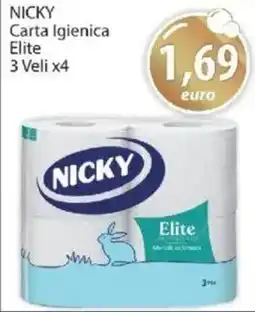 Acqua & Sapone NICKY Carta Igienica Elite 3 Veli x4 offerta