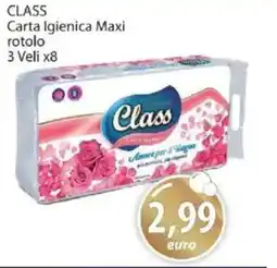Acqua & Sapone CLASS Carta Igienica Maxi rotolo 3 Veli x8 offerta
