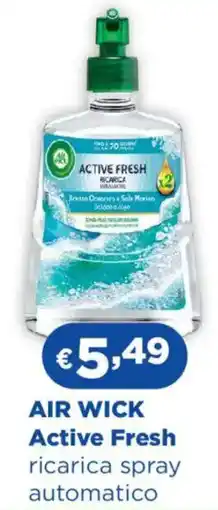 Acqua & Sapone AIR WICK Active Fresh ricarica spray automatico offerta