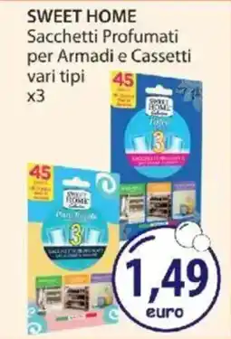 Acqua & Sapone SWEET HOME Sacchetti Profumati per Armadi e Cassetti offerta